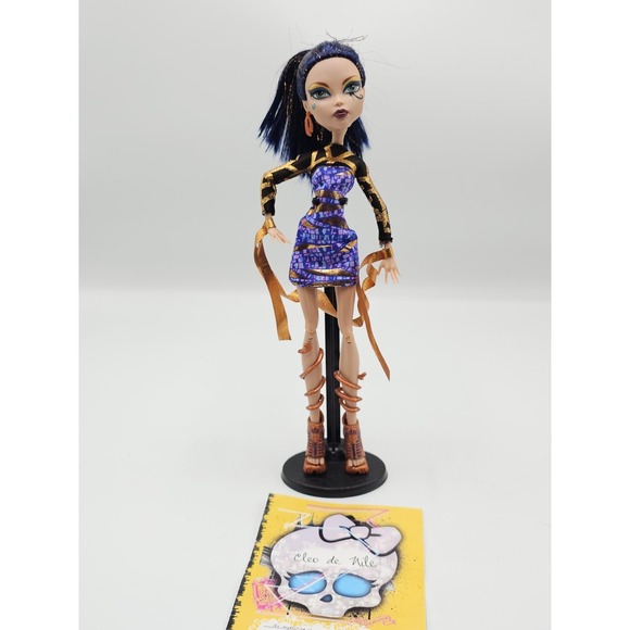 Monster‎ High Boo York Cleo de Nile Doll 2008 Mattel + Diary & Stand - Picture 1 of 13